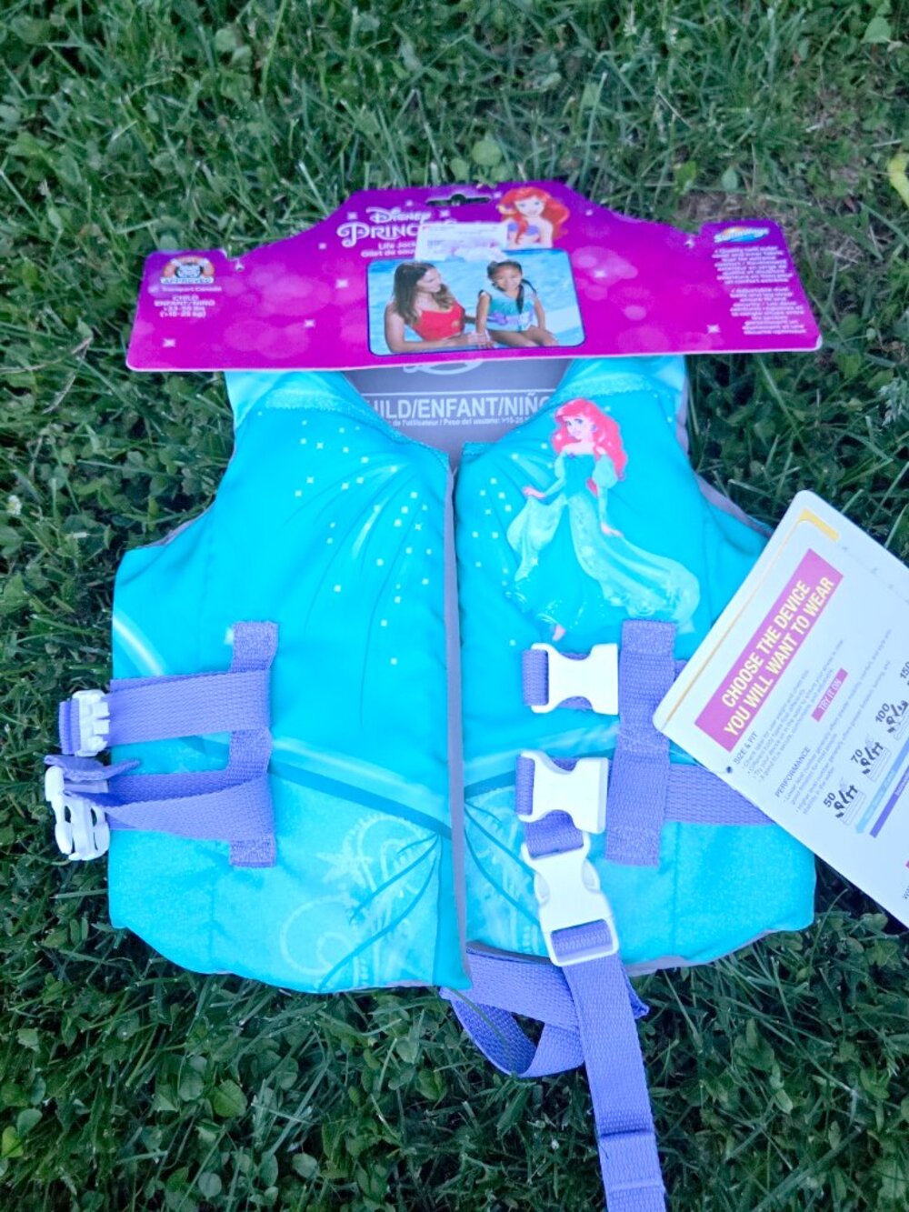 🌴New SwimWays Disney Princess Little Mermaid Ariel PFD Life Jacket 33-55lbs 👙